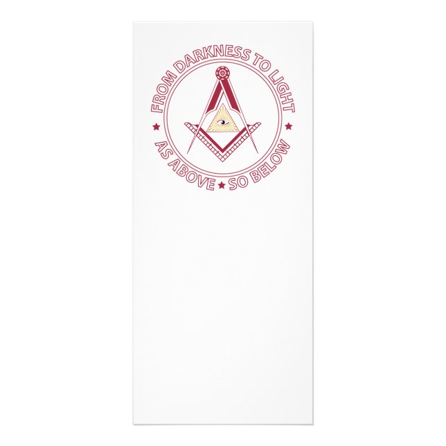 Freemasonry symbol rack card (Front)