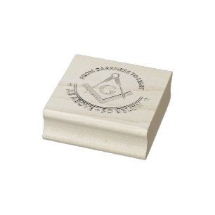 Freemasonry symbol rubber stamp