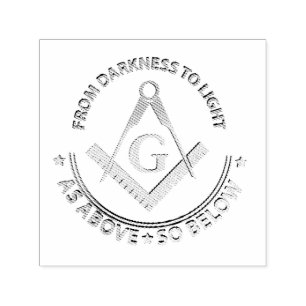 Freemasonry symbol self-inking stamp
