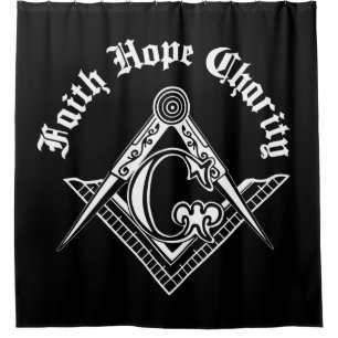 Freemasonry symbol shower curtain