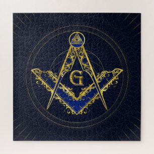 Freemasonry symbol Square and Compasses Jigsaw Puzzle