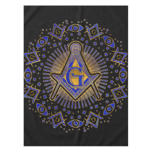 Freemasonry symbol Square and Compasses Tablecloth