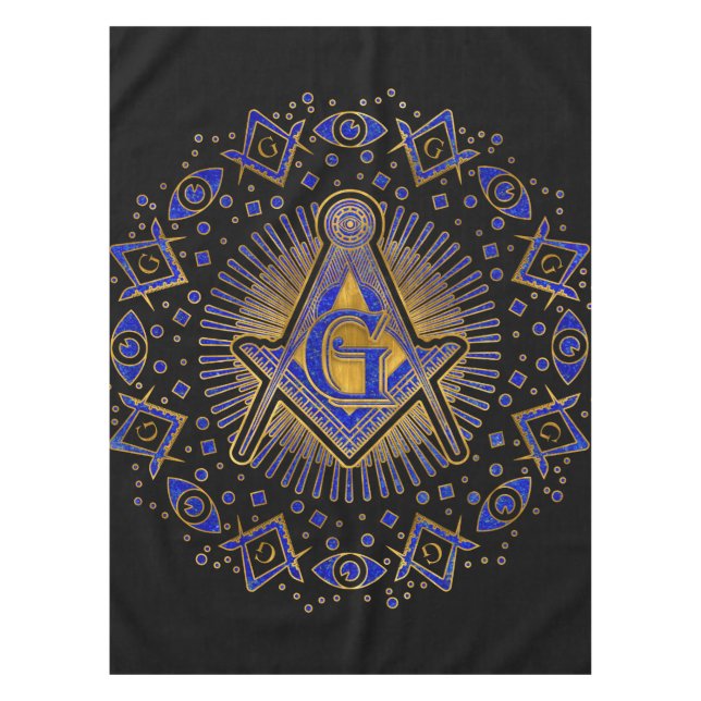 Freemasonry symbol Square and Compasses Tablecloth (Front)