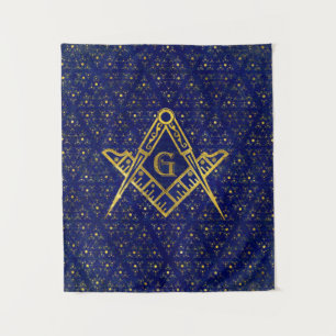 Freemasonry symbol Square and Compasses Tapestry