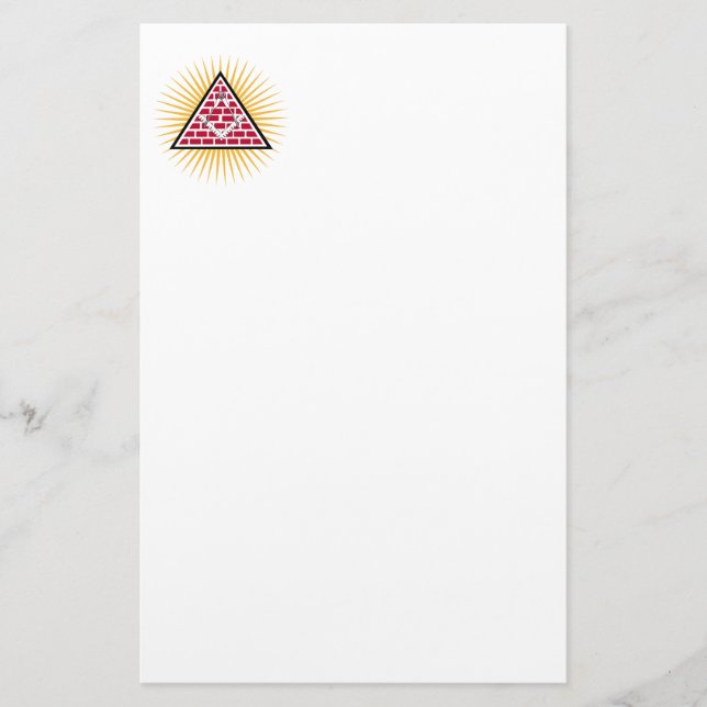 Freemasonry symbol stationery (Front)