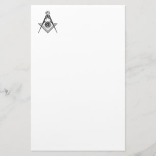 Freemasonry symbol stationery