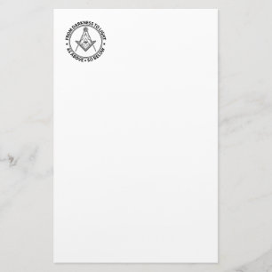 Freemasonry symbol stationery