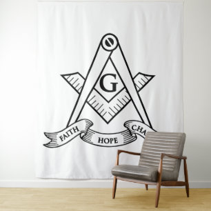 Freemasonry symbol tapestry