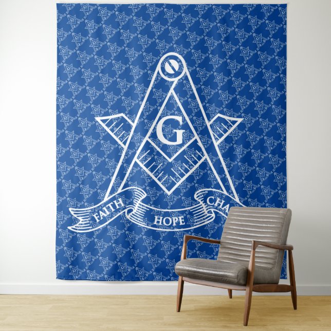 Freemasonry symbol tapestry (In Situ)