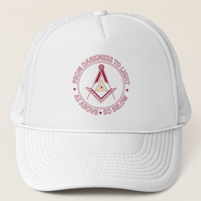 Freemasonry symbol trucker hat (Front)