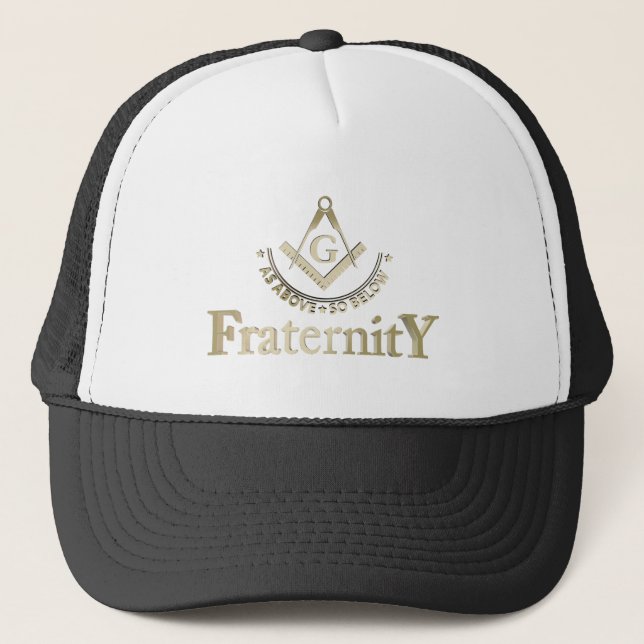 Freemasonry symbol trucker hat (Front)