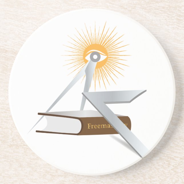 Freemasonry symbols coaster (Front)