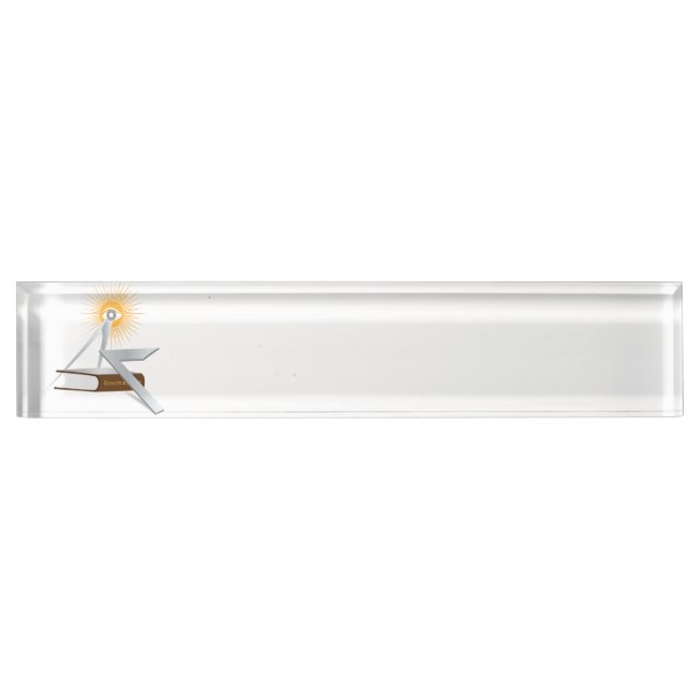 Freemasonry symbols nameplate (Front)