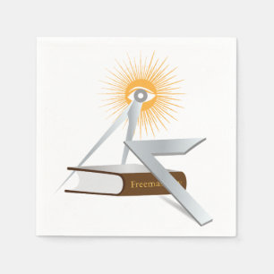 Freemasonry symbols napkin