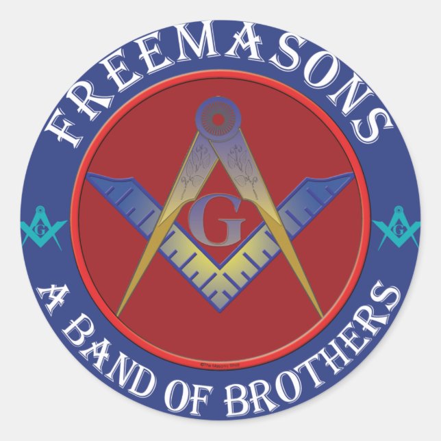 Freemasons Band Of Brothers Classic Round Sticker (Front)