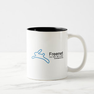 Freenet Bunny and Name Two-Tone Coffee Mug