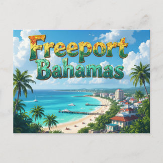 Freeport bahamas dreaming postcard