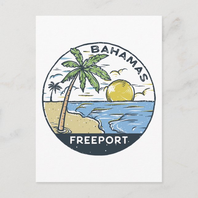 Freeport Bahamas Vintage Postcard (Front)