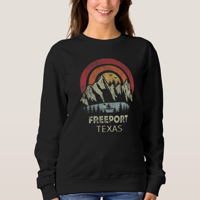 Freeport Texas Mountain Sunset Sunrise Kayaking   Sweatshirt (Front)