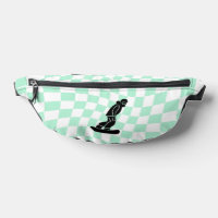 Freeride Snowboarder Cartoon Chequered