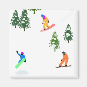 Freeride Snowboarder Snowboarding Magnet