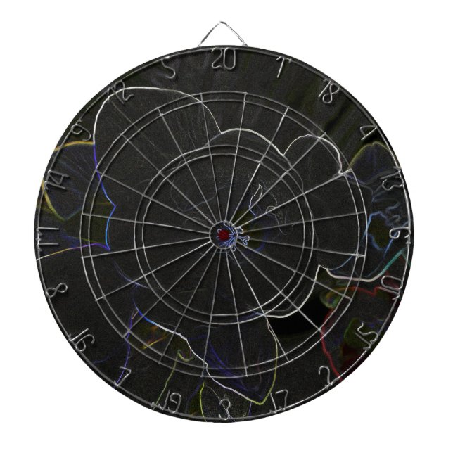 freesia flowers outlined dartboard (Front)