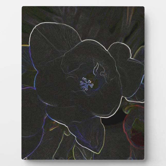 freesia flowers outlined plaque (Front)