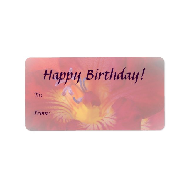 Freesia Happy Birthday!, Sticker (Front)