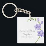 Freesia Memorial Funeral Photo Keychain<br><div class="desc">Special for you!</div>