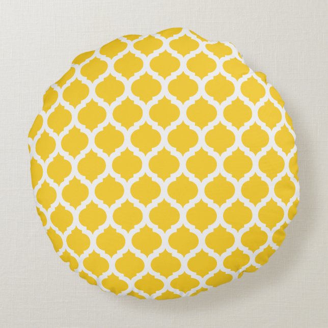 Freesia Moroccan Pattern Round Pillows (Back)