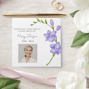Freesia Seed Packet Memorial Funeral Envelope