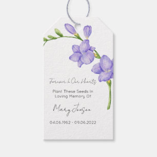 Freesia Seed Packet Memorial Funeral Gift Tags