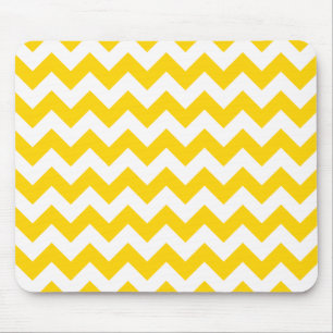 Freesia Yellow Chevron Zigzag Mouse Pad