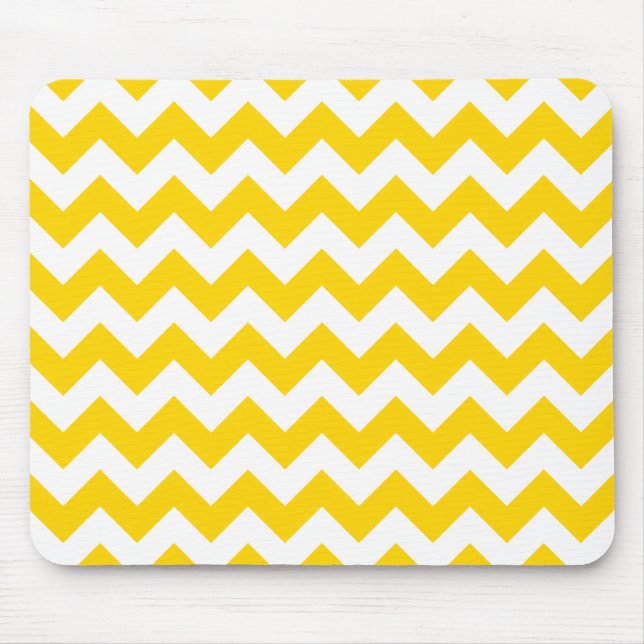 Freesia Yellow Chevron Zigzag Mouse Pad (Front)