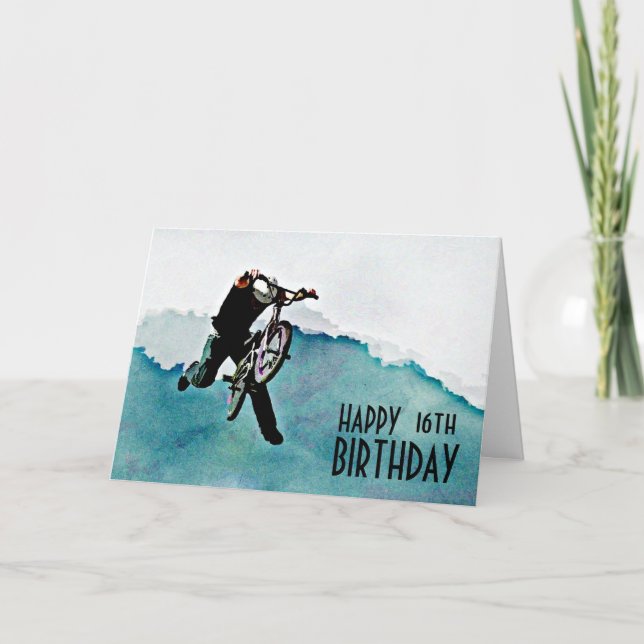 Freestyle BMX Bicycle Stunt Card (Front)