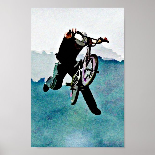 Freestyle BMX Bicycle Stunt Poster (Front)