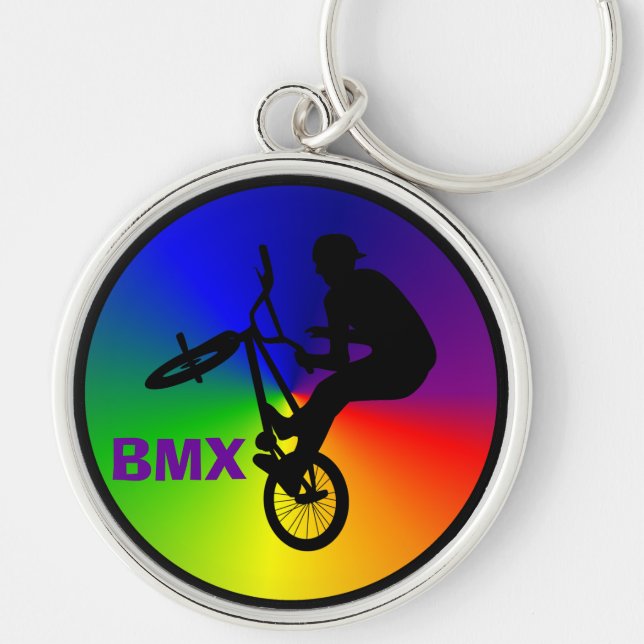 Freestyle BMX Flatland Biker Key Ring (Front)