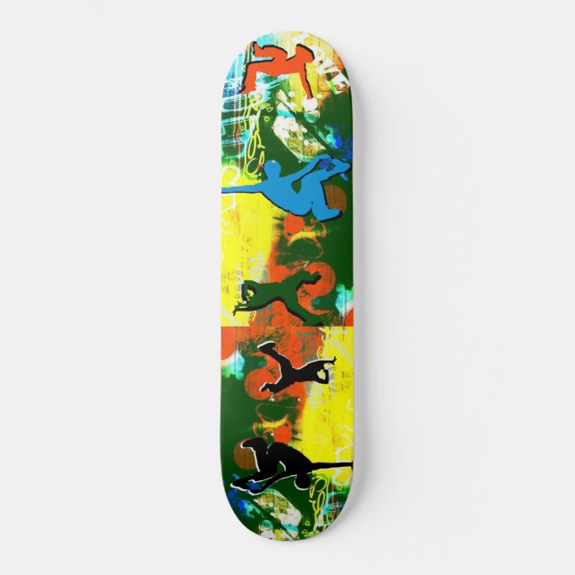 Freestyle Break Dance Graffiti  Hip Hop Skateboard (Front)