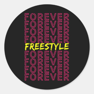 Freestyle Forever 80s Retro Concert Party Vintage  Classic Round Sticker