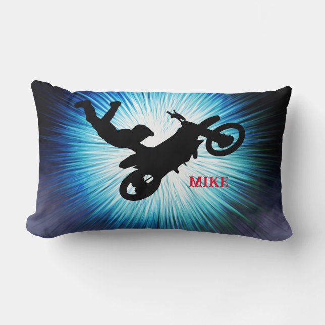 Freestyle motorcross Throw Pillow (Front)