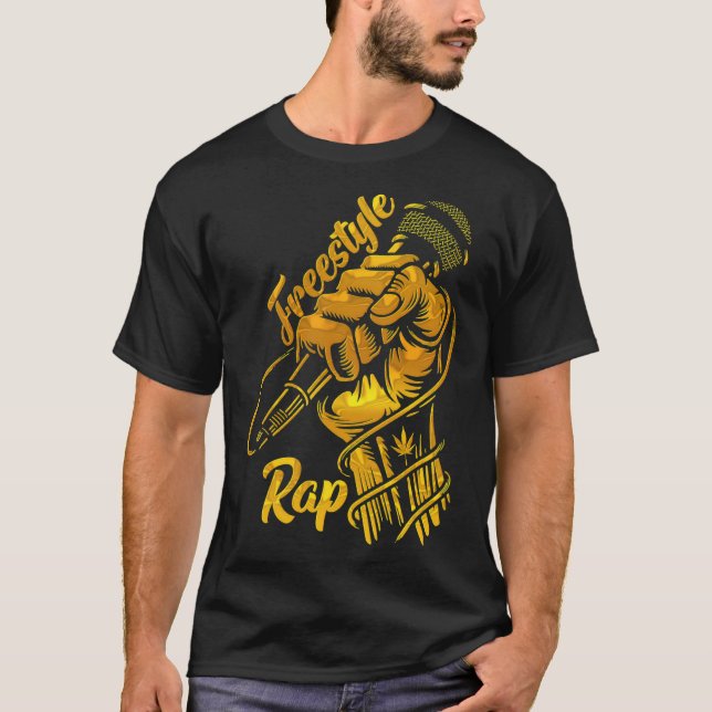 Freestyle Rap Hip Hop Best MC Golden T-Shirt (Front)