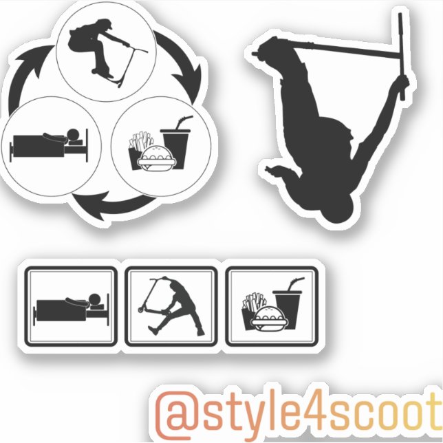 Freestyle scooter sticker pack 4 (Front)
