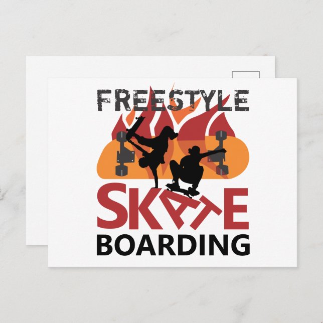 Freestyle Skateboarding Postcard (Front/Back)