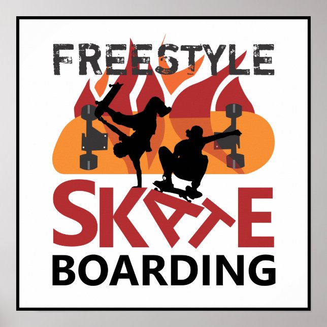 Freestyle Skateboarding Poster (Front)