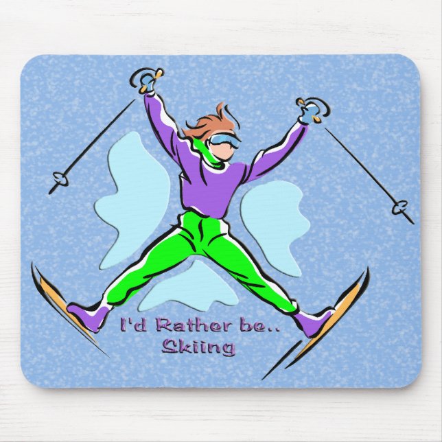 Freestyle Skier Mouse Pad (Front)