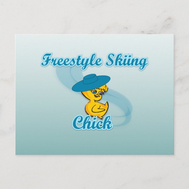 Freestyle Skiing Chick #3 Postcard (Front)