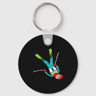 Freestyle skiing key ring