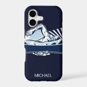 Freestyle Swimmer Personalised Name Sport