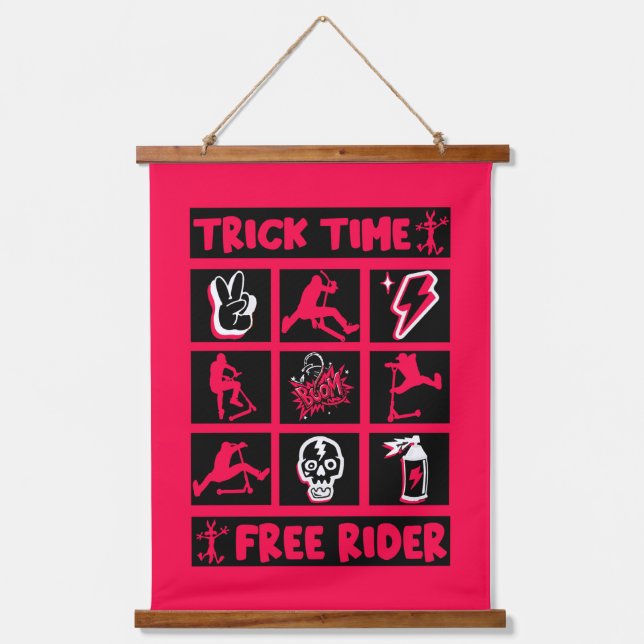 Freestyle Trick Scooter Hanging Tapestry (Front)