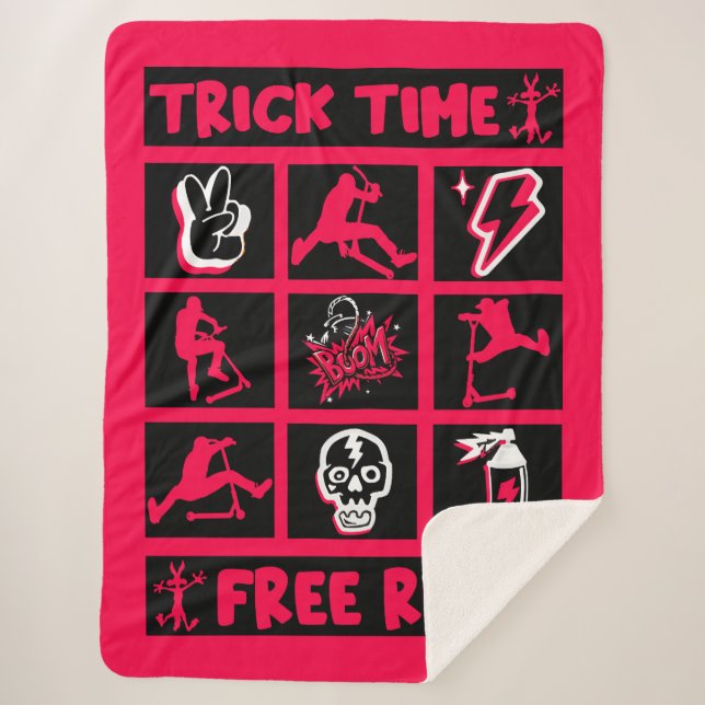 Freestyle Trick Scooter Sherpa Blanket (Front)
